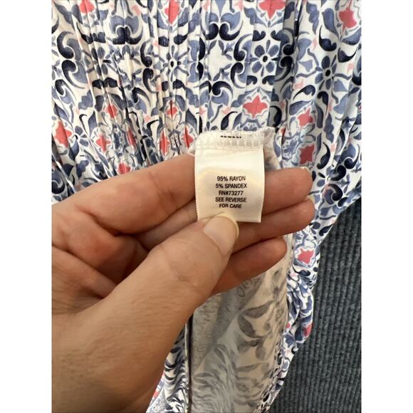 Croft & Barrow Womens Bohemian Printed Tee Shirt Sz 3X Multi Color Short Sleeve - Picture 6 of 8